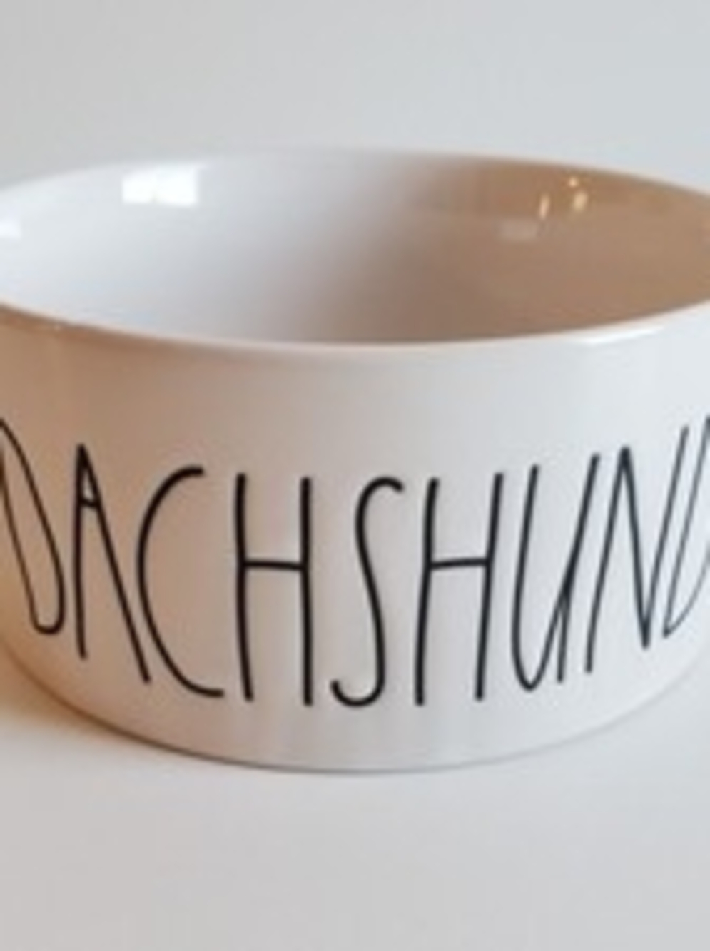 🆕️ Rae Dunn Dachshund White Ceramic Dog Bowl